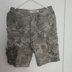 Urban Pipeline Gray Cargo Shorts Modern Camouflage